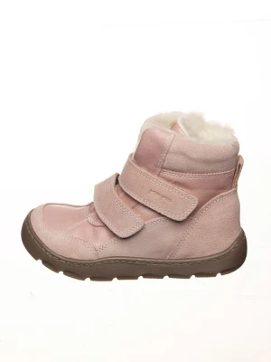 POM POM Skórzane buty w kolorze jasnoróżowym do chodzenia na boso rozmiar: 26