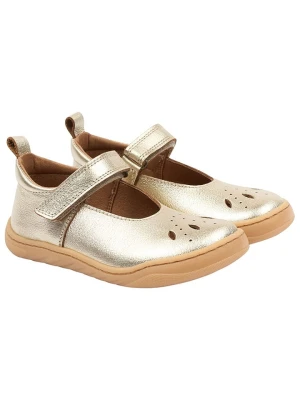 POM POM Skórzane buty w kolorze złotym do chodzenia na boso rozmiar: 25