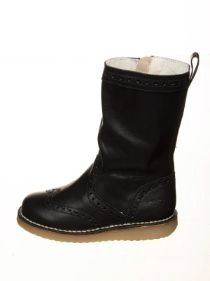 POM POM Skórzane kozaki zimowe w kolorze czarnym rozmiar: 33