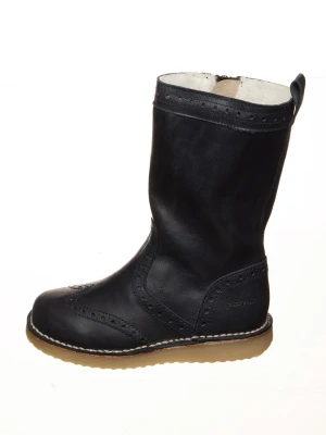 POM POM Skórzane kozaki zimowe w kolorze granatowym rozmiar: 27