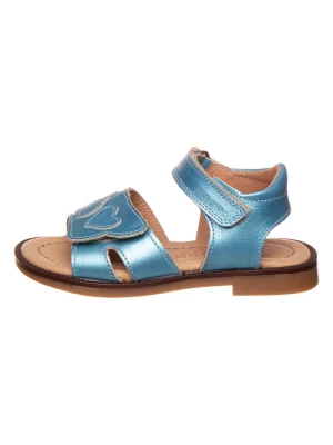 POM POM Skórzane sandały w kolorze błękitnym rozmiar: 31