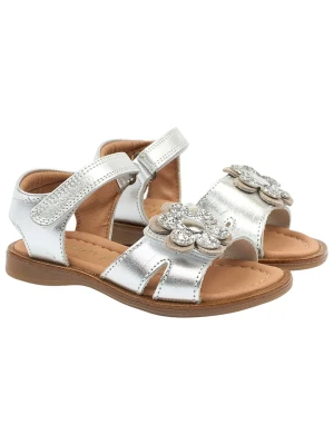 POM POM Skórzane sandały w kolorze srebrnym rozmiar: 27