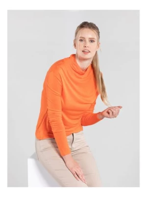 Pomarańczowa bluzka damska z półgolfem OCHNIK