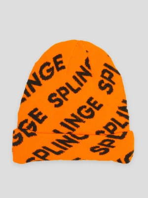 Pomarańczowa czapka z napisami Reporter