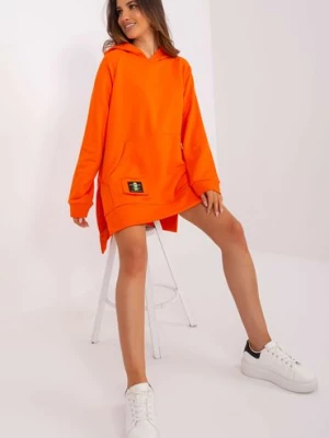Pomarańczowa damska bluza kangurka BADU