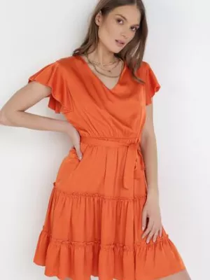 Pomarańczowa Sukienka Daemnys