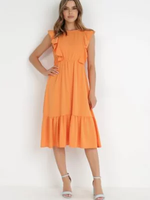 Pomarańczowa Sukienka Klymamia