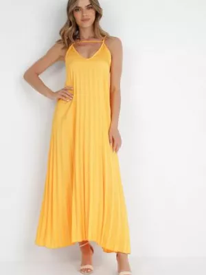 Pomarańczowa Sukienka Proneis