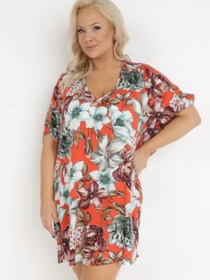 Pomarańczowa Sukienka z Wiskozy Irima cflo