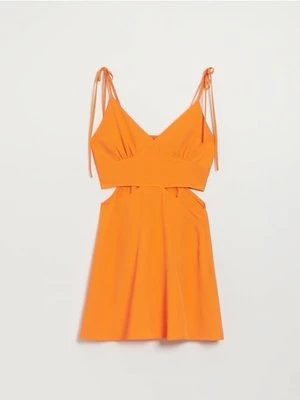 Pomarańczowa sukienka z wycięciami House