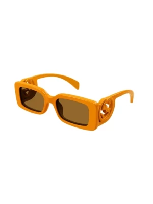 Pomarańczowe Brązowe Okulary Gg1325S 008 Gucci