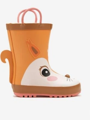 Pomarańczowe Kalosze ze Wzorem Lisa Gavrie wink