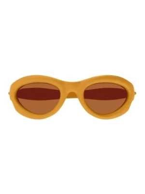 Pomarańczowe Oversized Statement Okulary przeciwsłoneczne Bottega Veneta