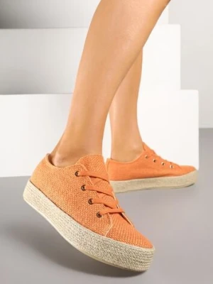 Pomarańczowe Trampki Ozdobione Plecionką Filatera bellucci