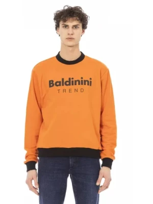 Pomarańczowy Sweter z Logo na Przodzie Baldinini