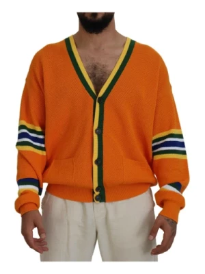 Pomarańczowy Sweter z Logo z Bawełny Dsquared2