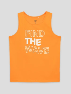 Pomarańczowy t-shirt bez rękawów FIND THE WAVE Reporter