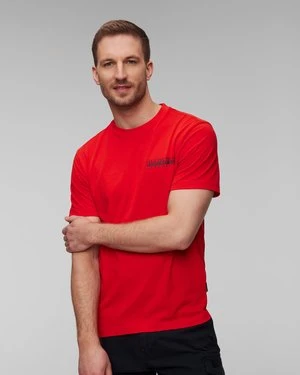 Pomarańczowy T-shirt męski Napapijri S-Tahi