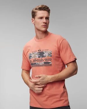 Pomarańczowy T-shirt męski Quiksilver Tropical Rainbow SS