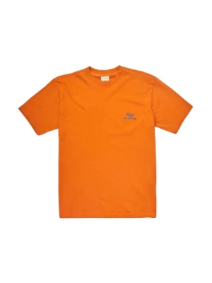 Pomarańczowy T-shirt z logo Walk in Paris