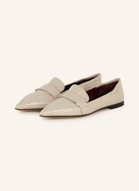 Pomme D'or Lakierowane Loafersy Ingrid beige