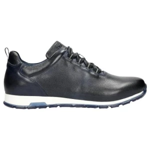 Granatowe sneakersy męskie z ozdobnym tłoczeniem 10039-56 Wojas