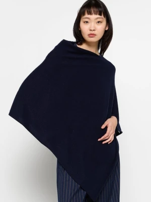 Ponczo AUTHENTIC CASHMERE granatowy