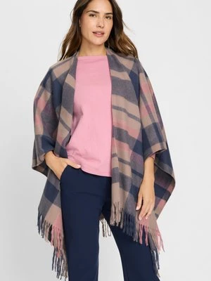 Ponczo damskie w kratę – Vintage Romance Olsen