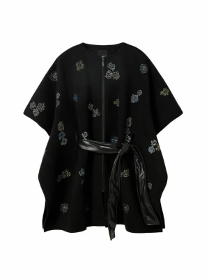 Ponczo Desigual czarny