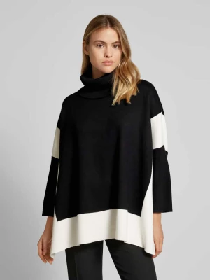 Ponczo swetrowe o kroju oversized z mieszanki wiskozy w stylu Colour Blocking s.Oliver BLACK LABEL