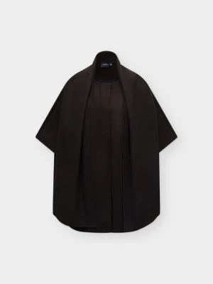 Ponczo Vero Moda ciemnobrązowy