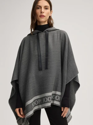 Ponczo w kolorze szarym melanżowym Joop