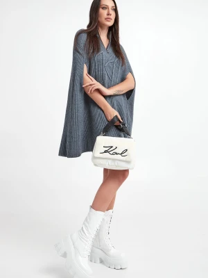Ponczo wełniane KARL LAGERFELD