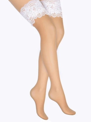 Zdjęcie produktu Pończochy samonośne z koronkowym wykończeniem Calypso Poupee Marilyn biały