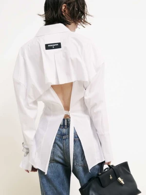 Popelinowa koszula z wycięciem PATRIZIA PEPE