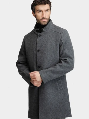 Popielaty płaszcz 00285D05GSA Giacomo Conti