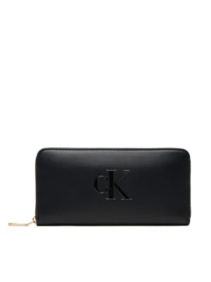 Portfel Calvin Klein Bold Ck Long Zip Around LV04F1077G Czarny