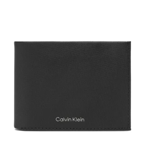 Portfel Calvin Klein Ck Must Comp Trifold W Coin & Ca LV04D1045G Czarny