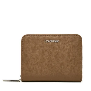 Portfel Calvin Klein Ck Must Md Zip Around_Caviar K60K612831 Beżowy