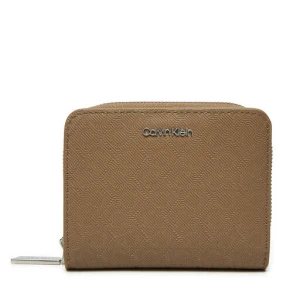 Portfel Calvin Klein Ck Must Medium Zip Around_Mono K60K612825 Brązowy