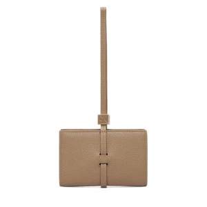 Portfel Calvin Klein Emblem Hw Pebble Wallet On Strap LV04F1130G Beżowy