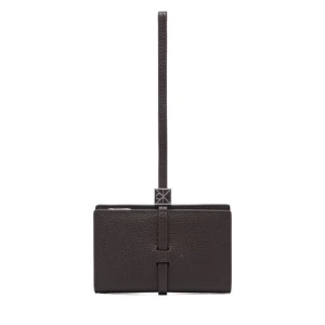 Portfel Calvin Klein Emblem Hw Pebble Wallet On Strap LV04F1130G Brązowy