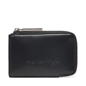 Portfel Calvin Klein Embossed Logo Zip Cardholder K60K613157 Czarny