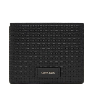 Portfel Calvin Klein Embossed Woven Billfold W/ Coin LV04D1125G Czarny