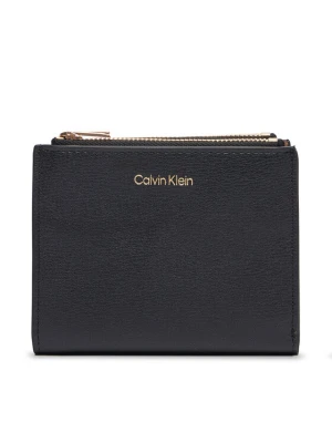 Portfel Calvin Klein Foil Logo Dbl Zip Cardcase LV04F1135G Czarny