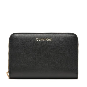 Portfel Calvin Klein Foil Logo Medium Zip Around LV04F1091G Czarny