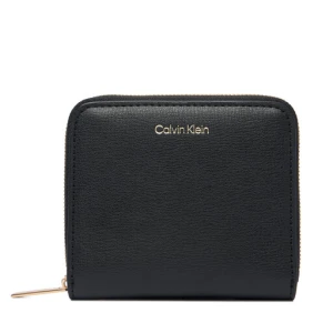 Portfel Calvin Klein Foil Logo Medium Zip Around LV04F1120G Czarny