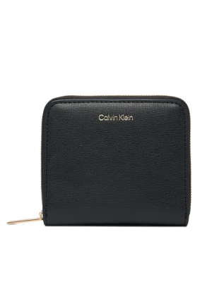 Portfel Calvin Klein Foil Logo Medium Zip Around LV04F1120G Czarny