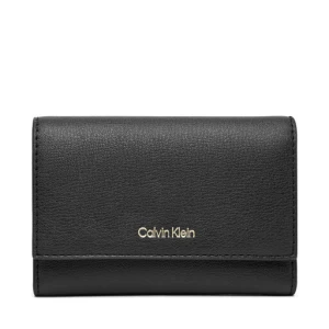 Portfel Calvin Klein Foil Logo Trifold W/ Zip Pocket LV04F1117G Czarny