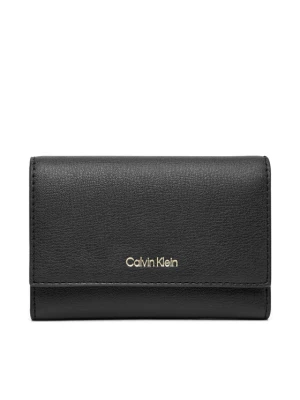 Portfel Calvin Klein Foil Logo Trifold W / Zip Pocket LV04F1117G Czarny
